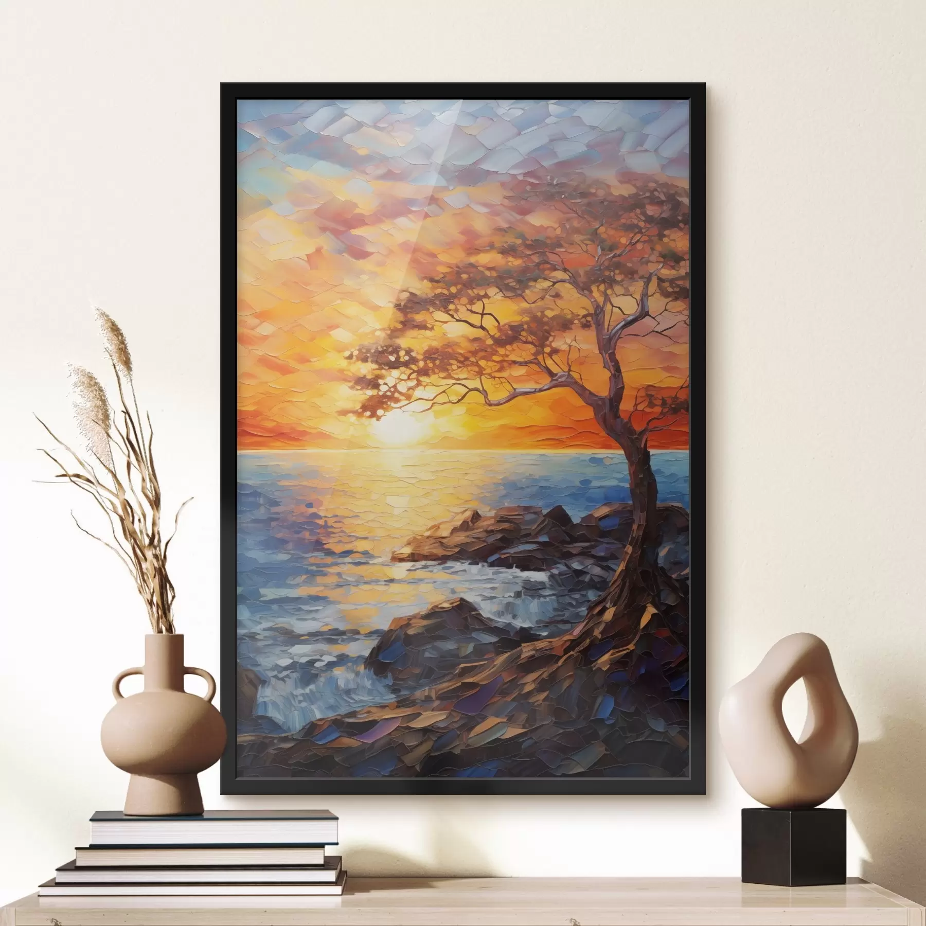 Fotobehang Sereniteit bij zonsondergang f43559