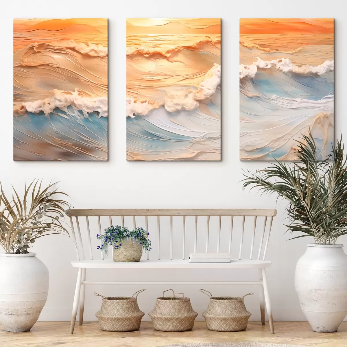  Schilderijen Gekleurde golven van de zee m00437