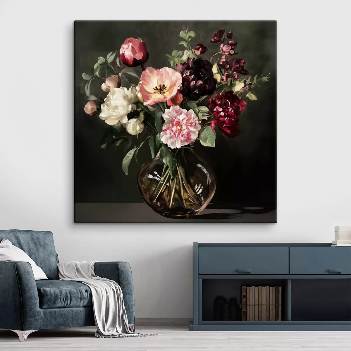  Schilderijen Boeket op donkere achtergrond s43912