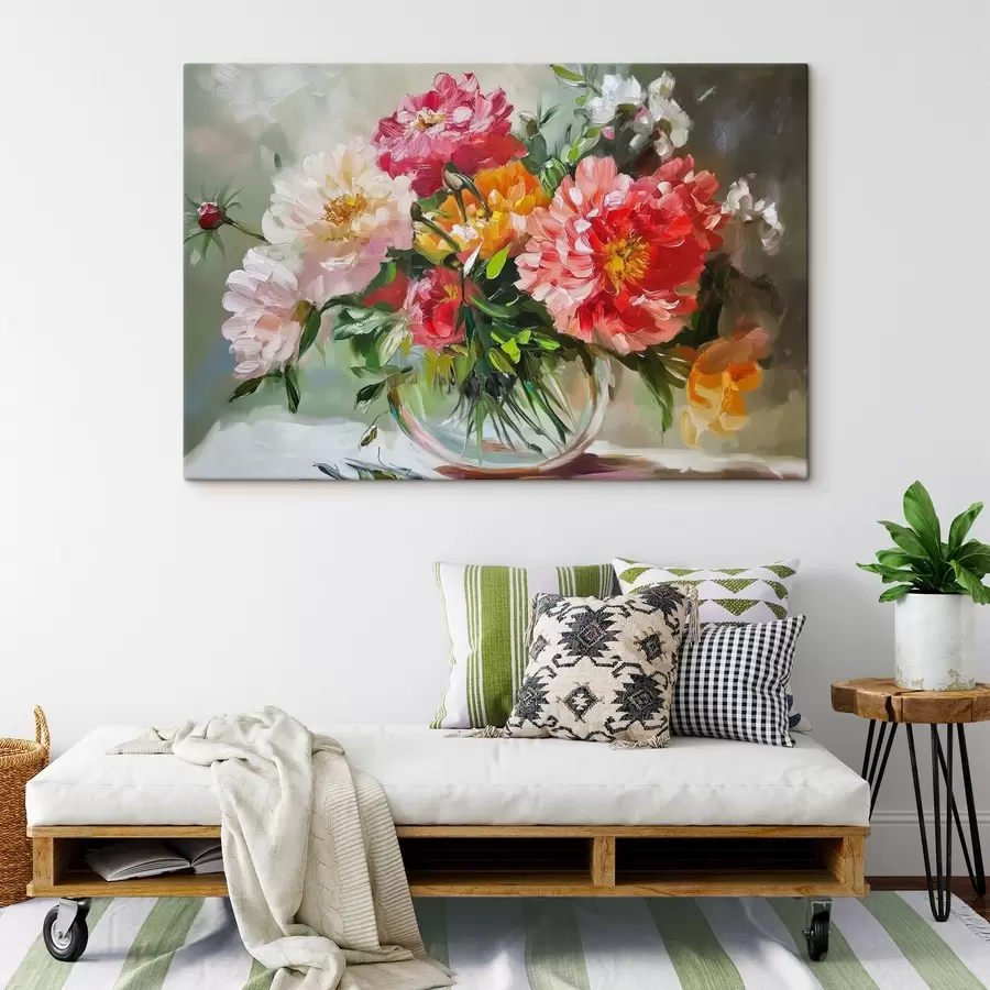  Peintures Grandes fleurs lumineuses dans un vase s43907