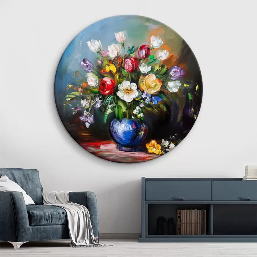  Schilderijen Boeket veelkleurige bloemen r43911