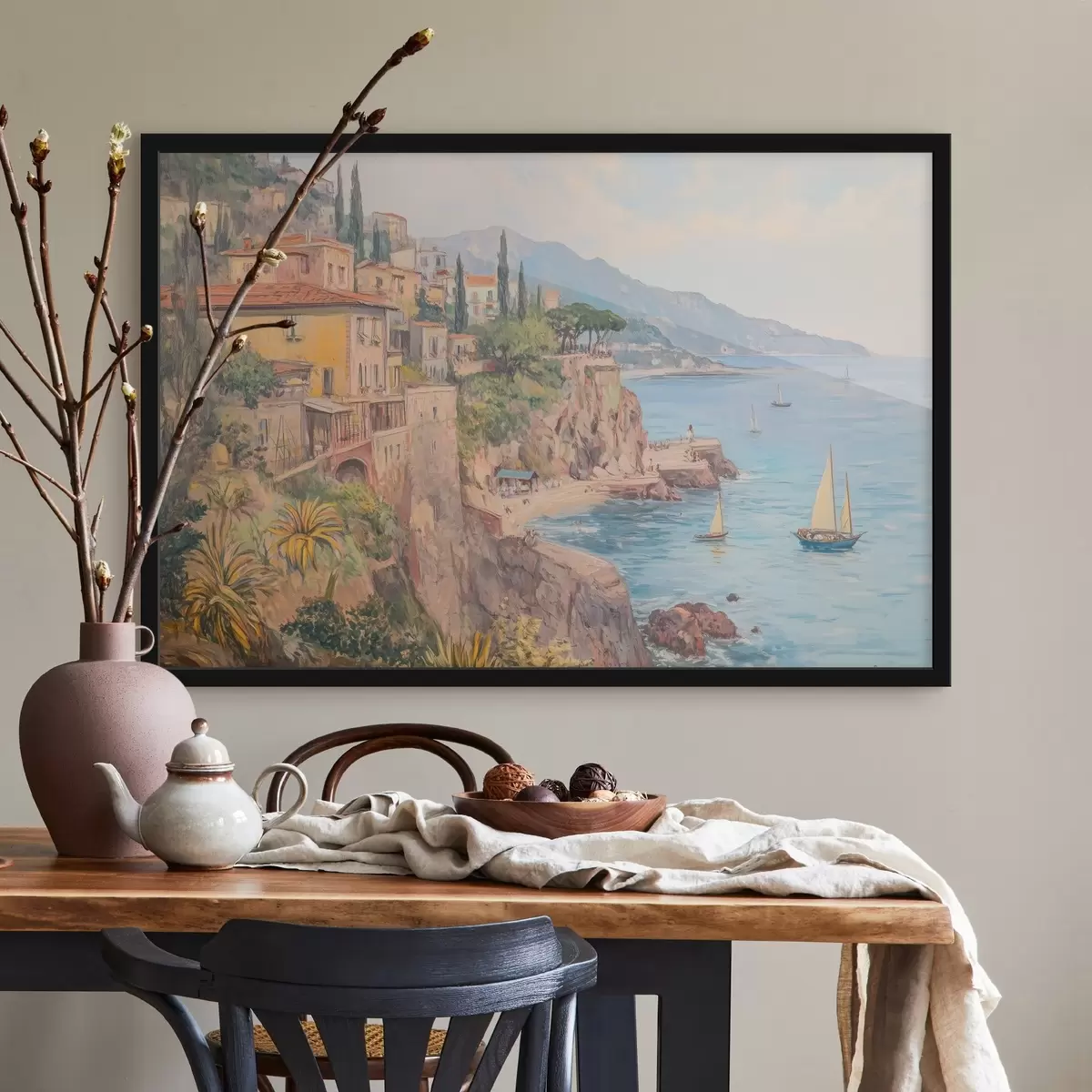 Affiche Ville en bord de mer f43925