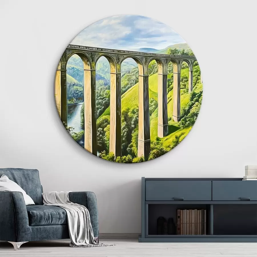  Schilderijen Oude brug in de bergen r43920