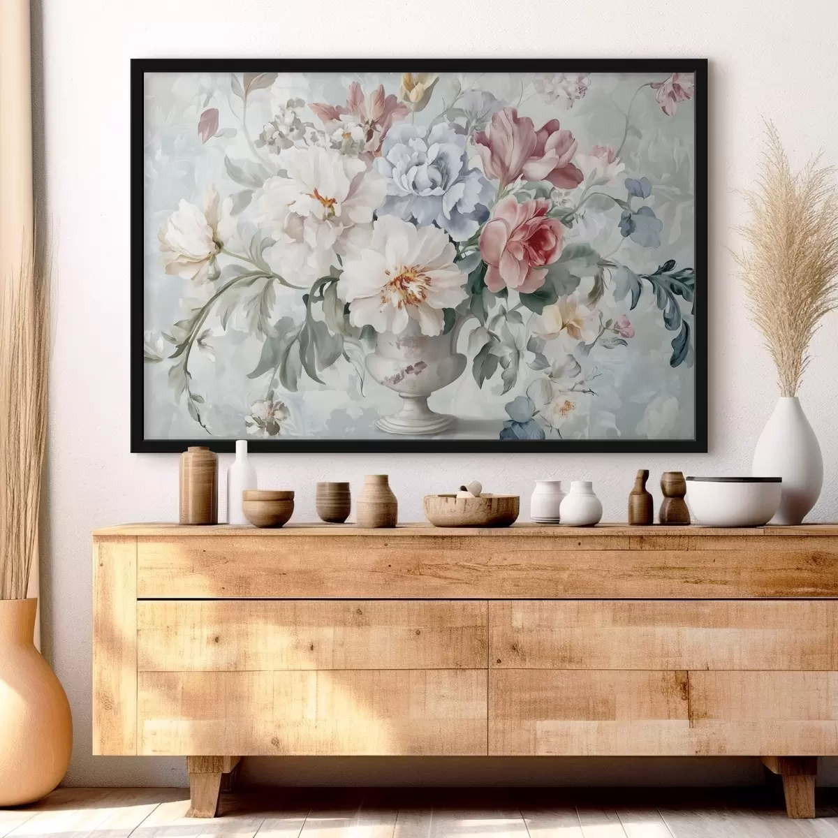 Poster Boeket weelderige bloemen f43914