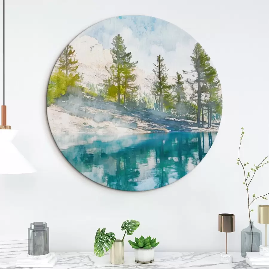  Schilderijen Kust van het meer r43924