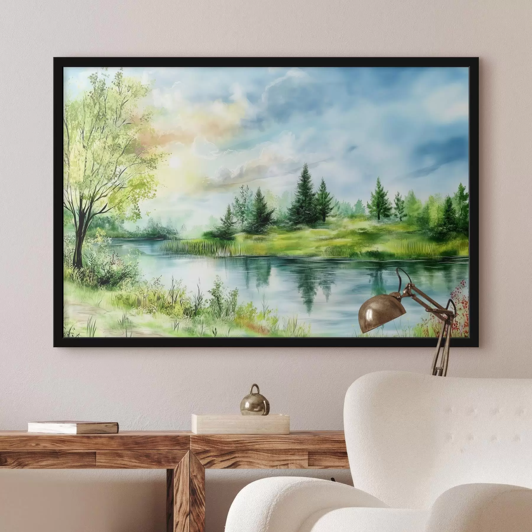 Papier peint photo Belle vue sur le lac f43923