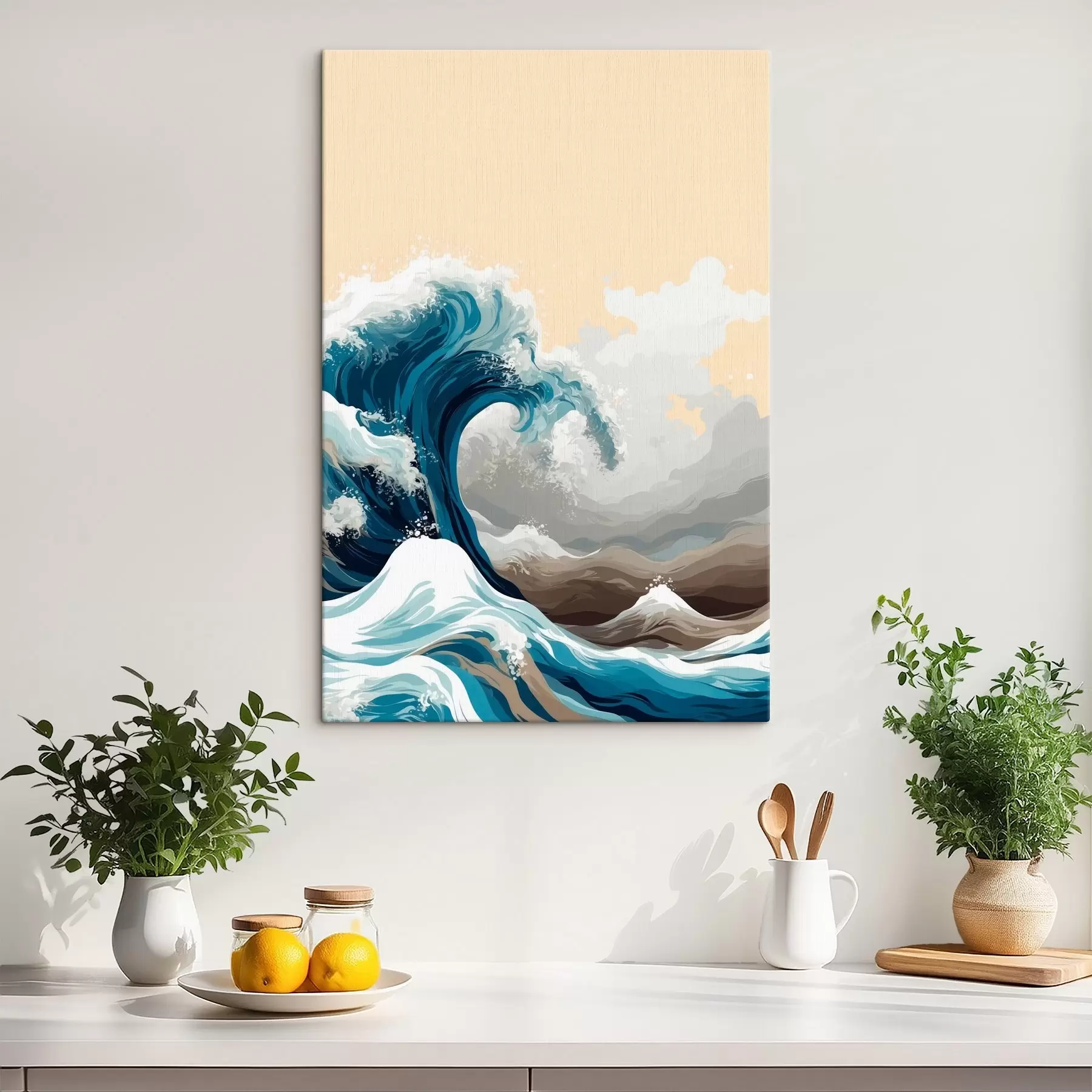 Fotobehang Tsunami in vectorstijl s43455
