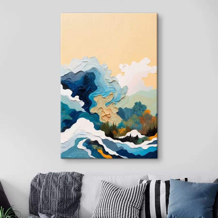  Peintures Forêt abstraite dans le style de la peinture à l'huile s43452