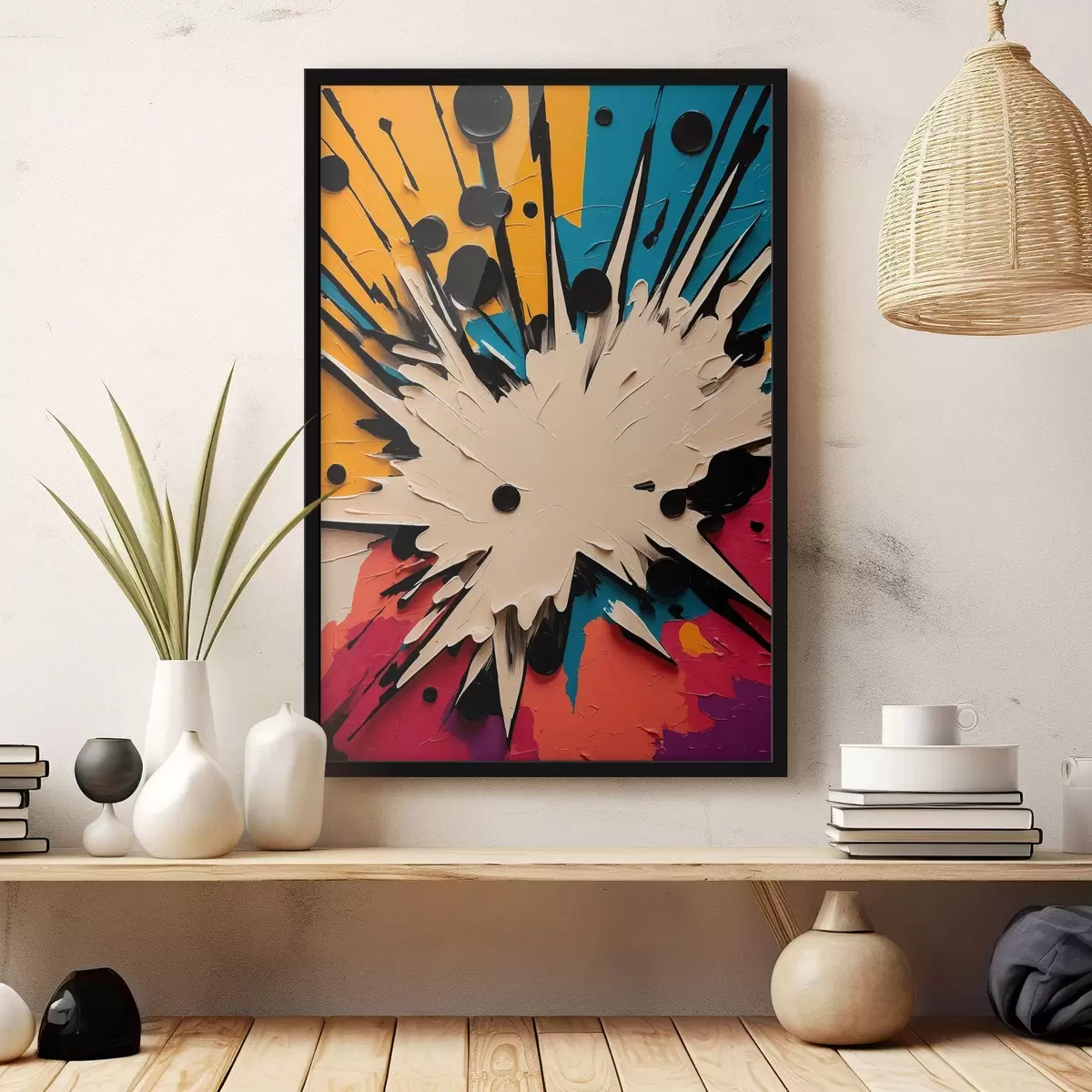 Affiche Explosion dans le style de la peinture à l'huile f43445