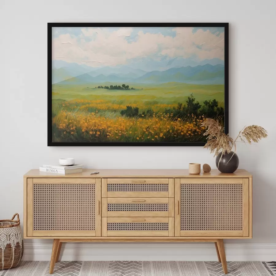  Peintures Champ de fleurs en peinture à l'huile f43451