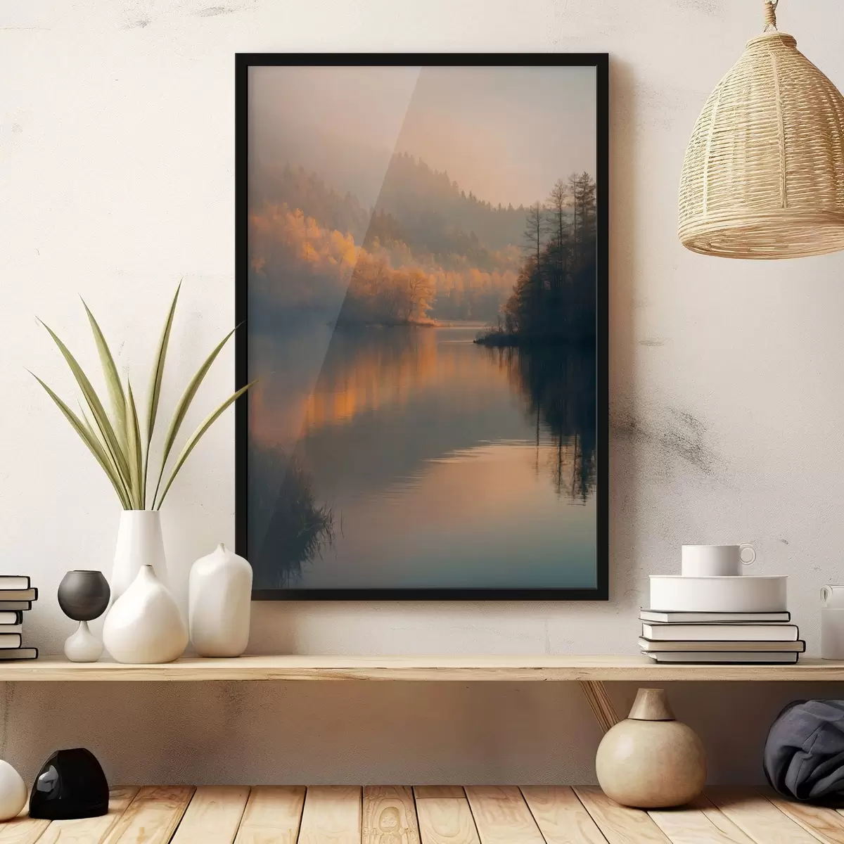 Affiche Un lac au milieu de la forêt f43464