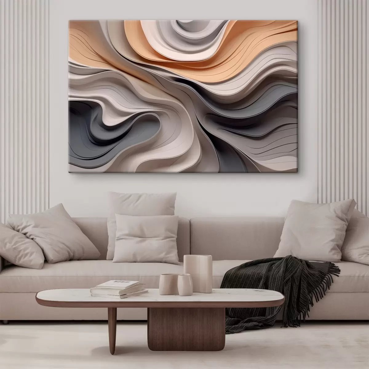  Peintures Abstraction de vagues élégantes s43234