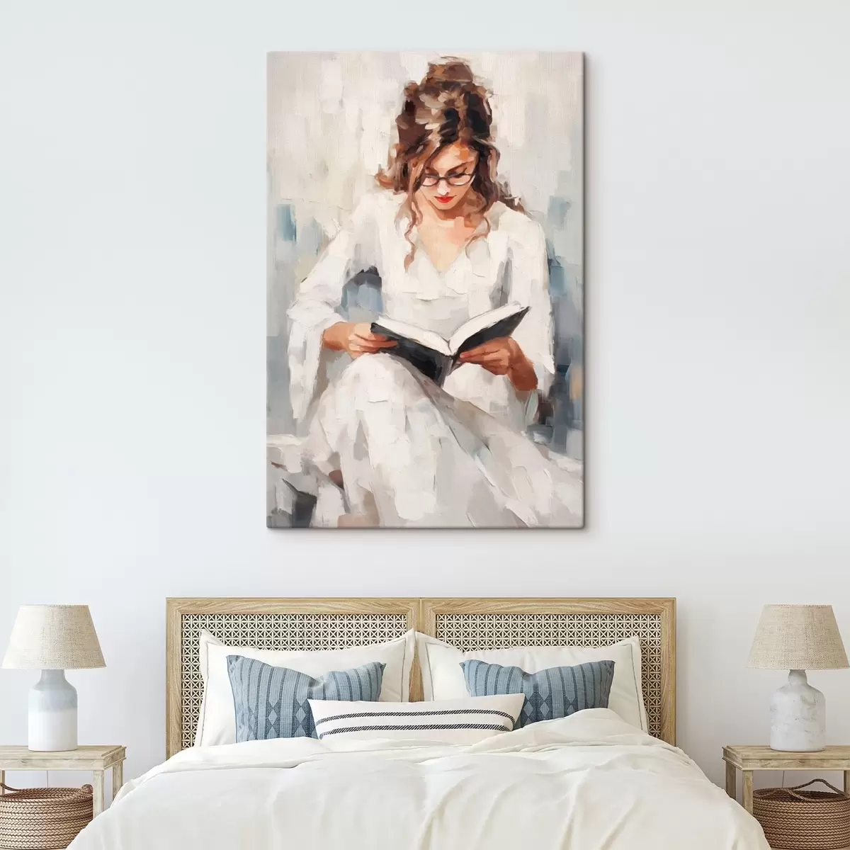  Peintures Fille avec un livre s43937