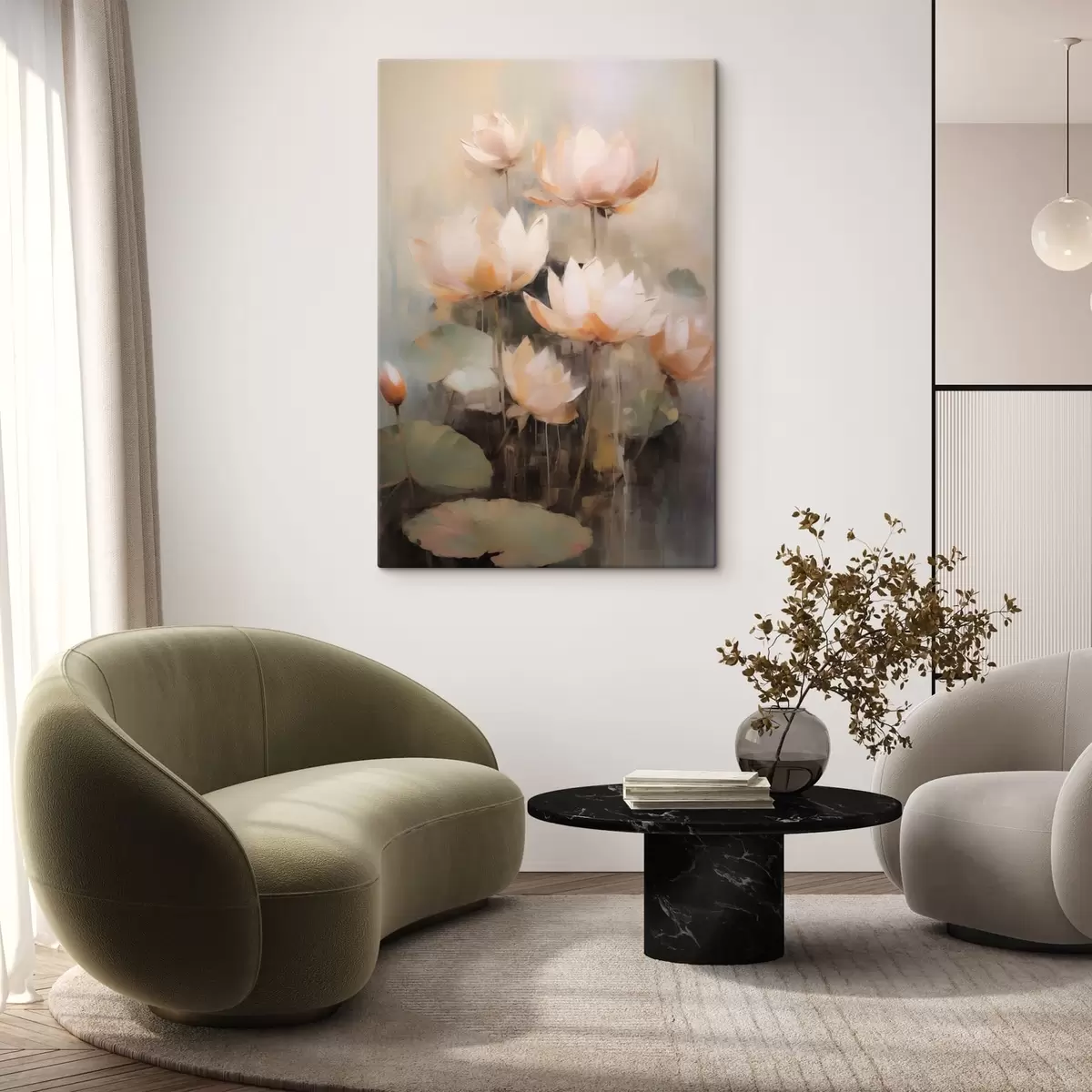  Peintures Fleurs de nénuphars s43482