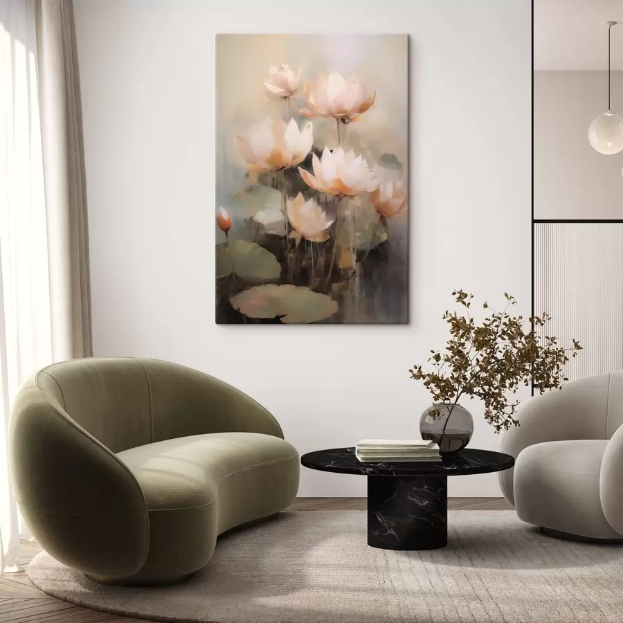  Peintures Fleurs de nénuphars s43482