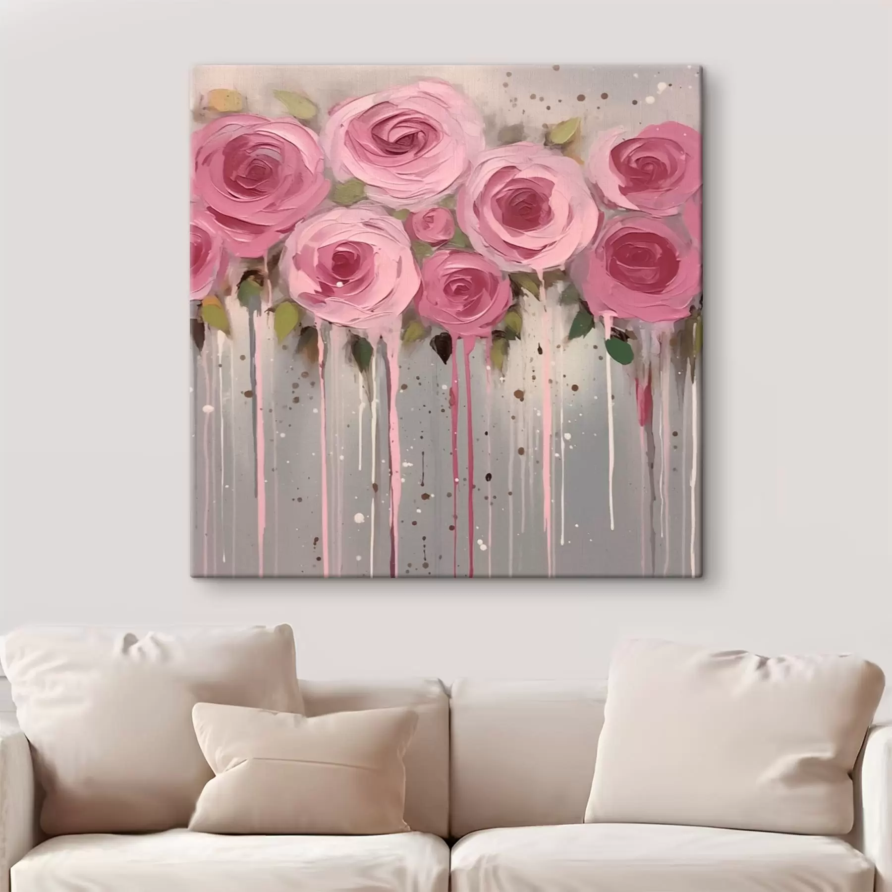  Peintures Roses abstraction fleurs s43930