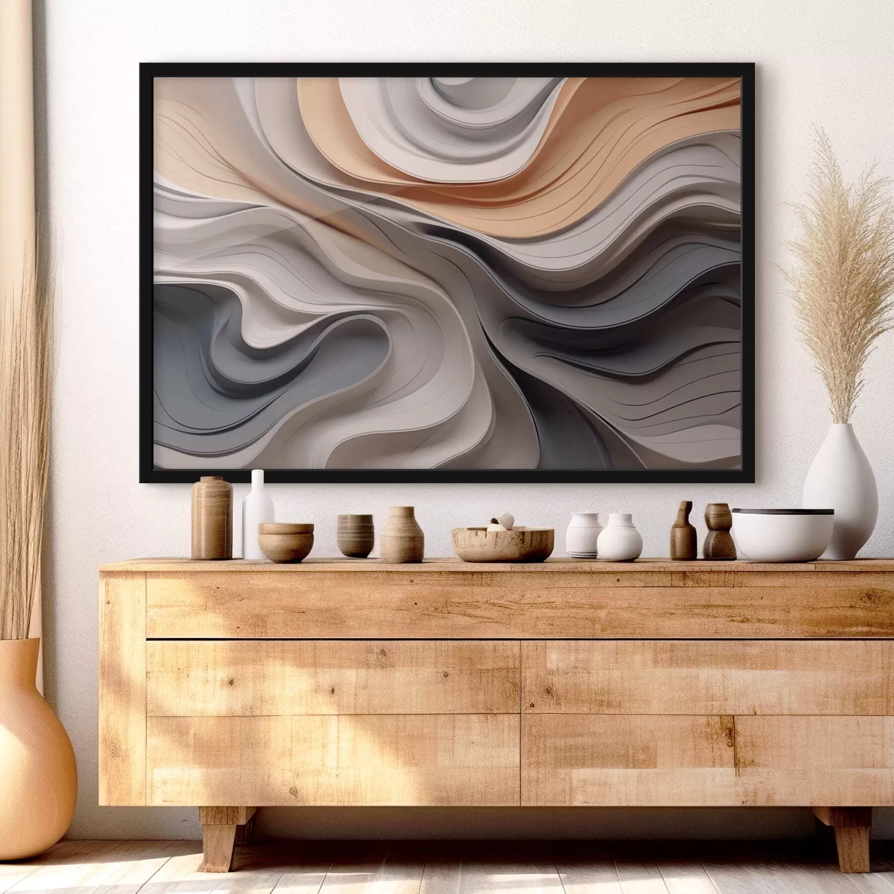 Fotobehang Stijlvolle golfabstractie f43234