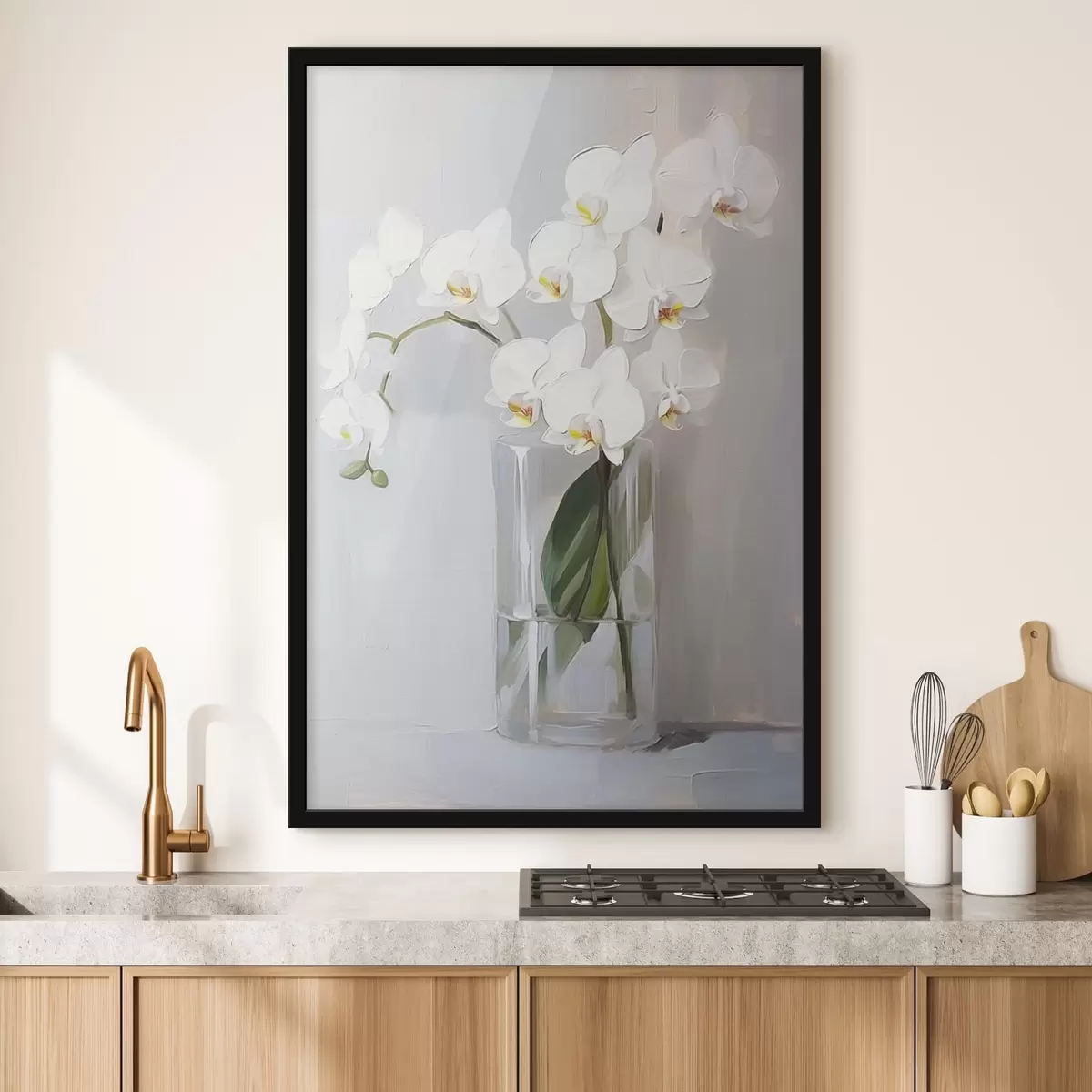 Poster Witte orchidee f43252