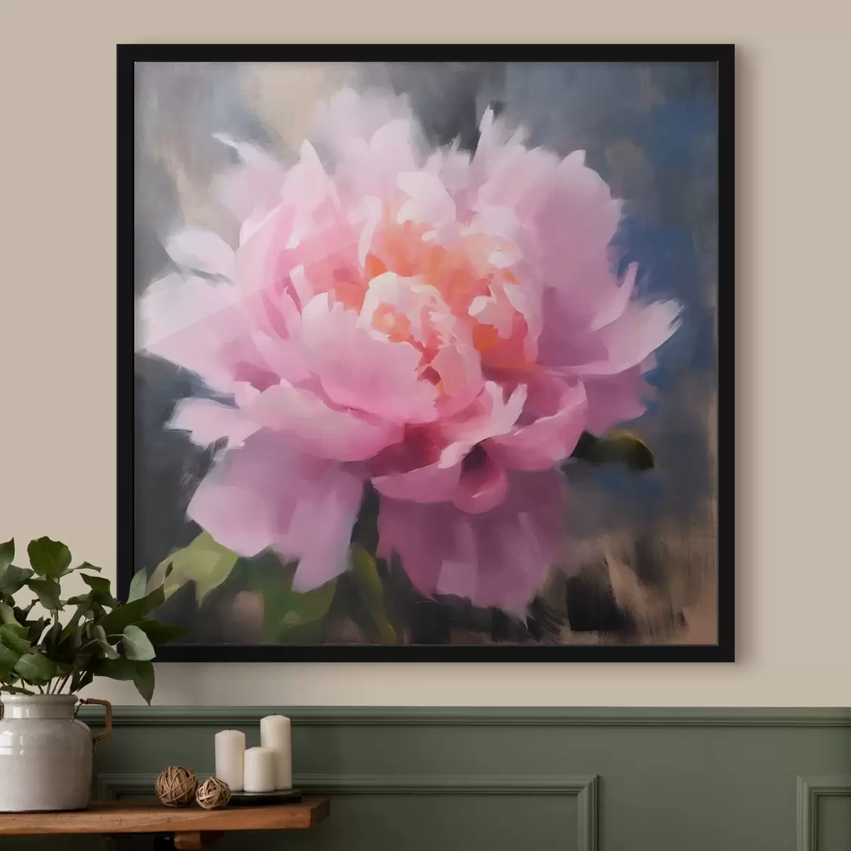 Affiche Grande pivoine rose f43216
