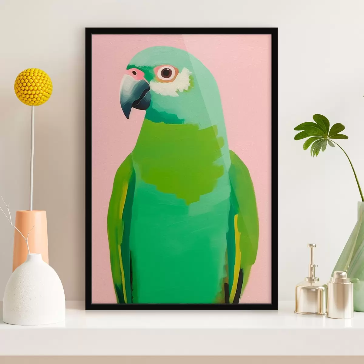 Poster Groene papegaai f43928