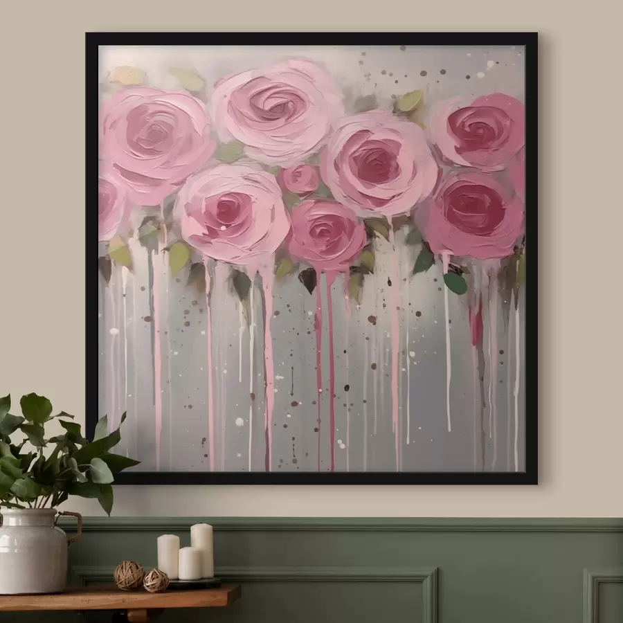 Papier peint photo Roses abstraction fleurs f43930
