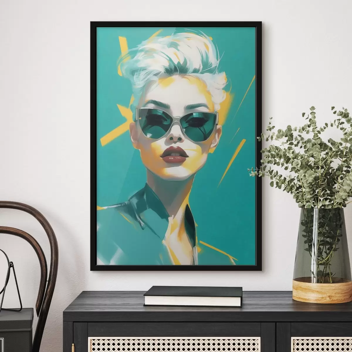 Affiche Fille de la mode f43480