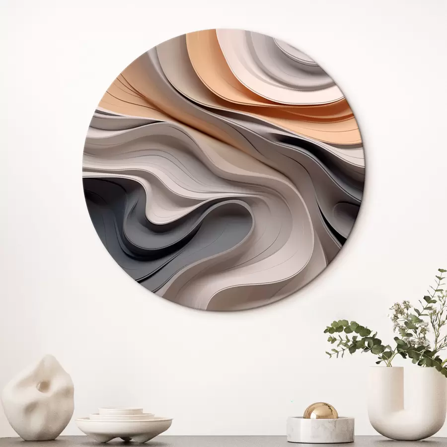  Schilderijen Stijlvolle golfabstractie r43234