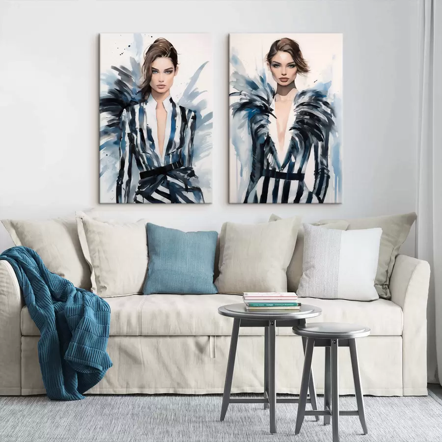  Peintures Modèles de filles élégantes m00439