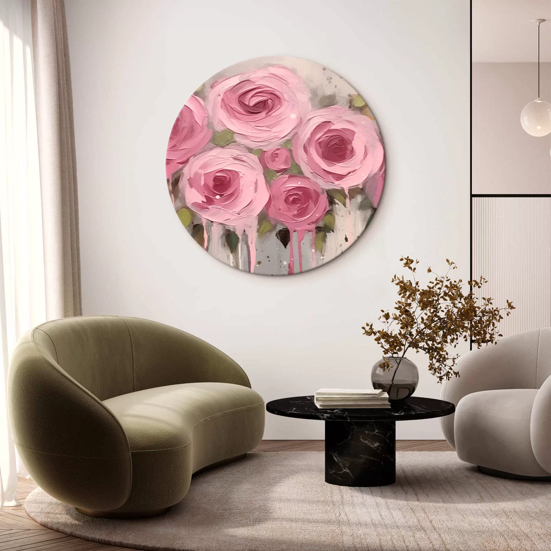  Peintures Roses abstraction fleurs r43930