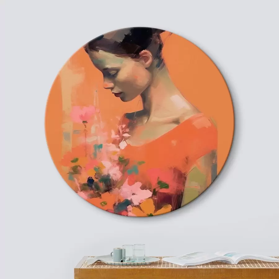  Schilderijen Meisje en bloemen r43933