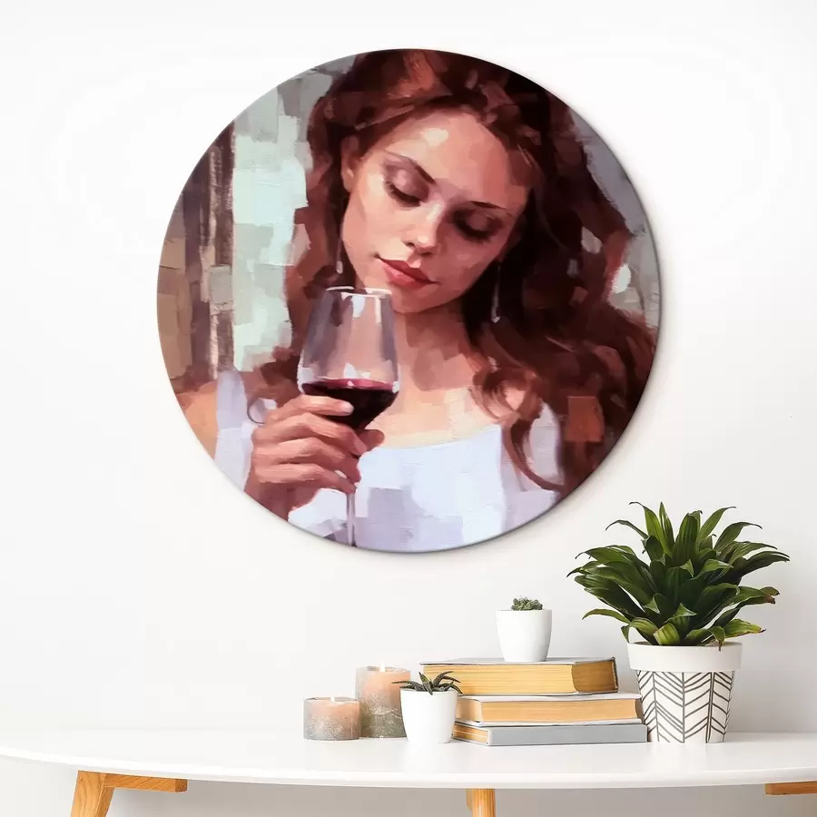  Schilderijen Meisje met wijn r43936