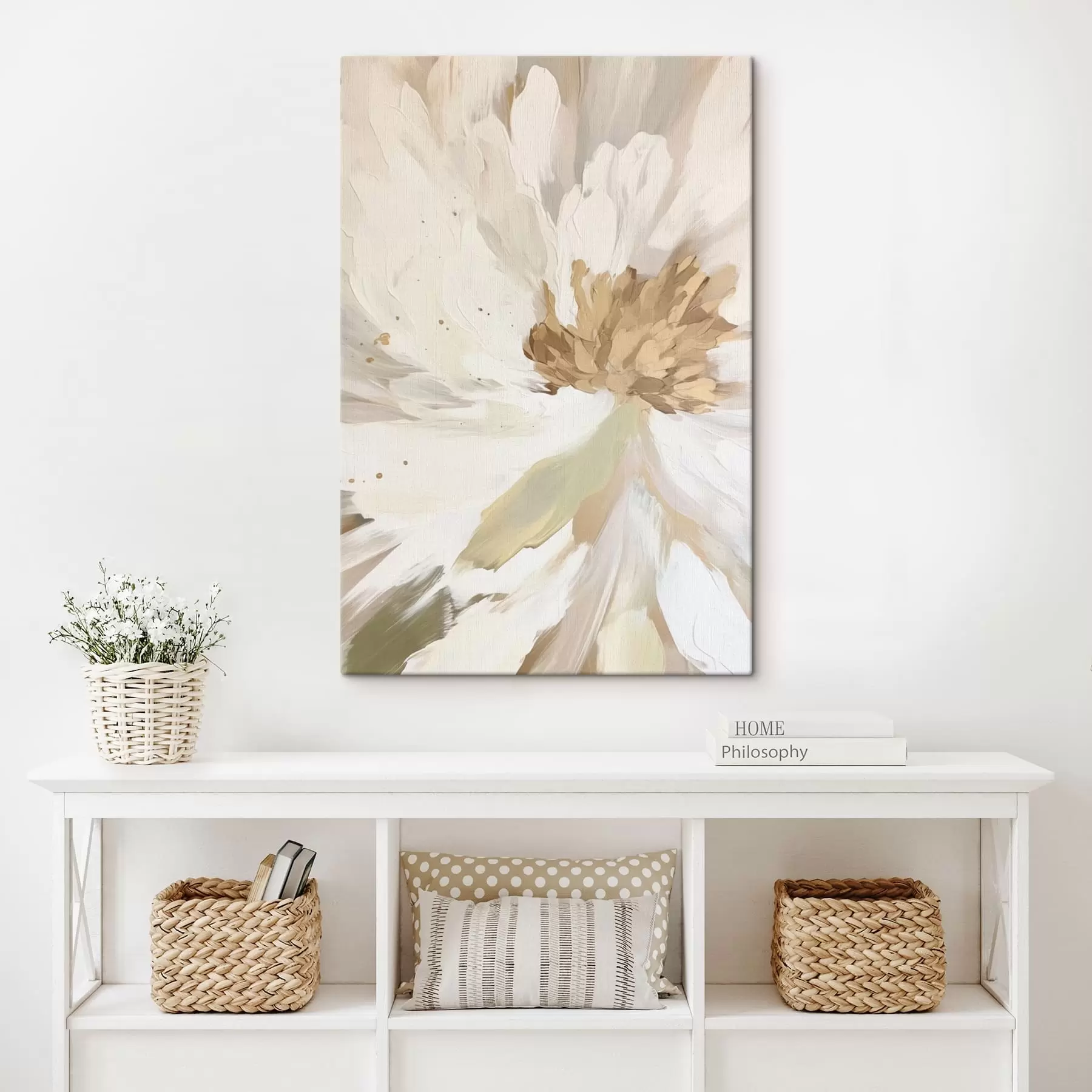 Papier peint photo fleur blanche s43244