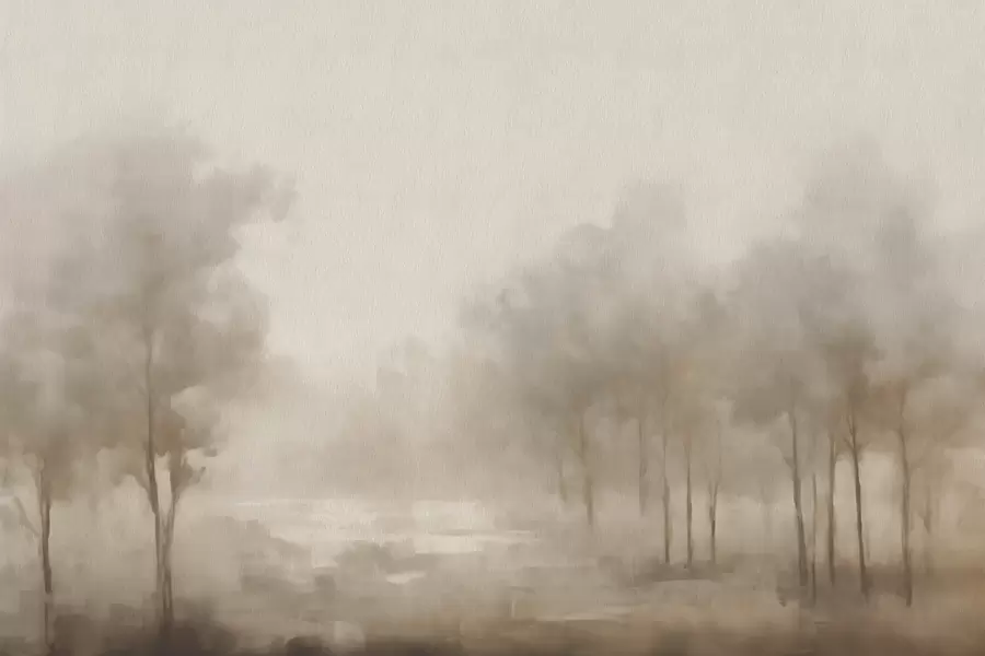 Fotobehang Abstract bos met sepia-effect w03596