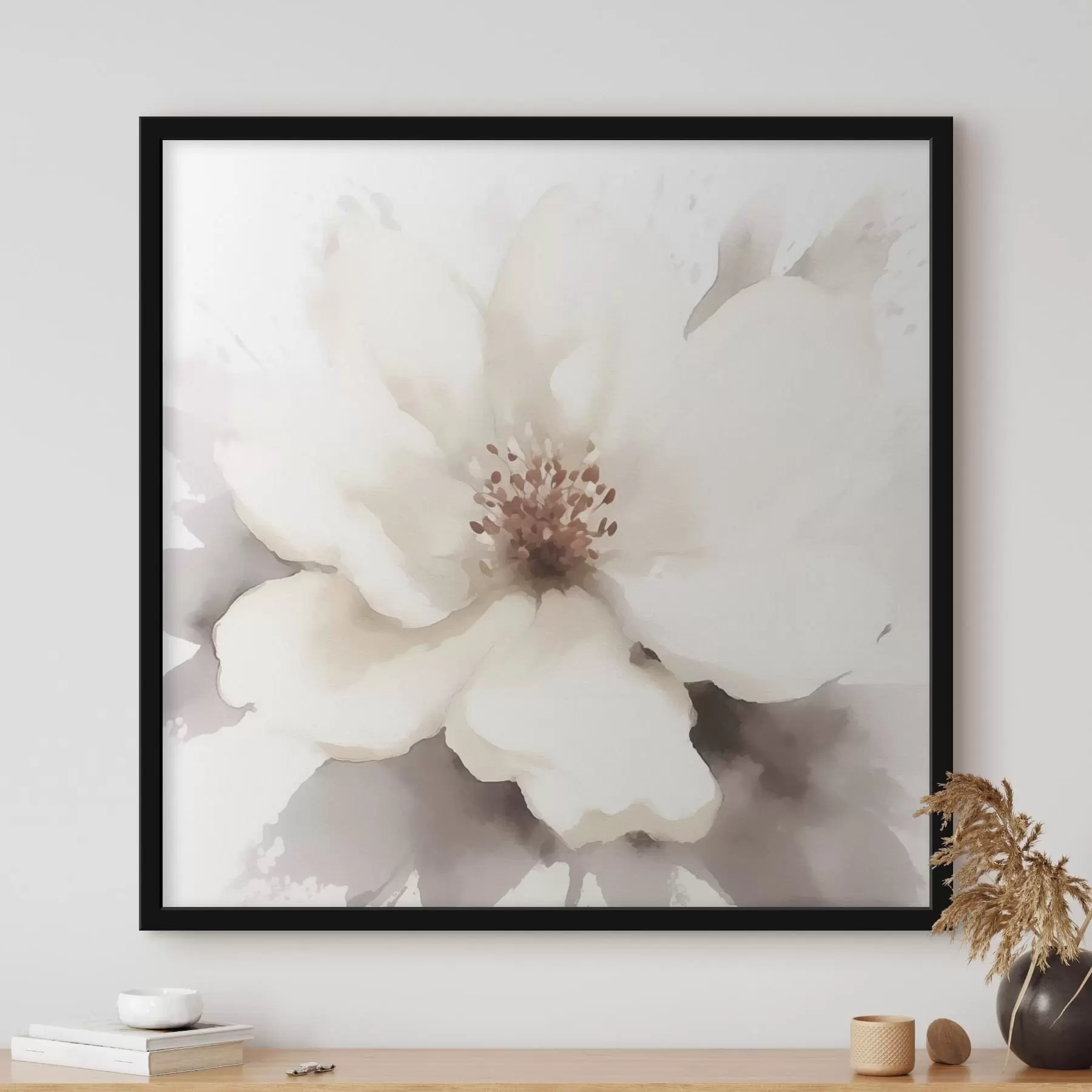 Fotobehang witte bloem f43484
