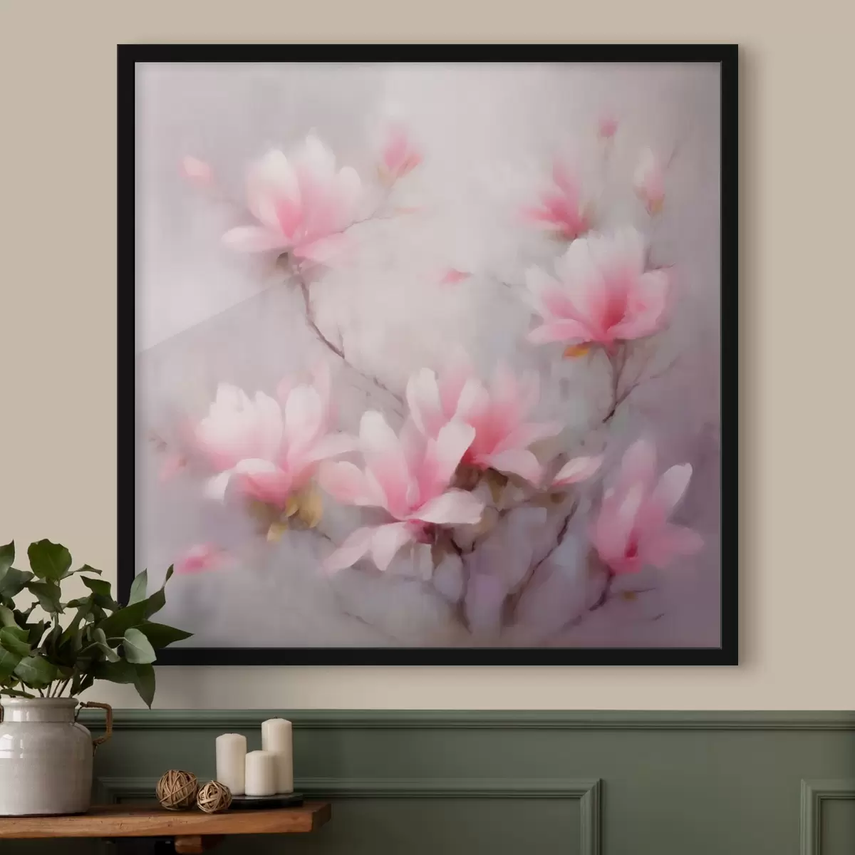 Poster Roze magnolia f43490