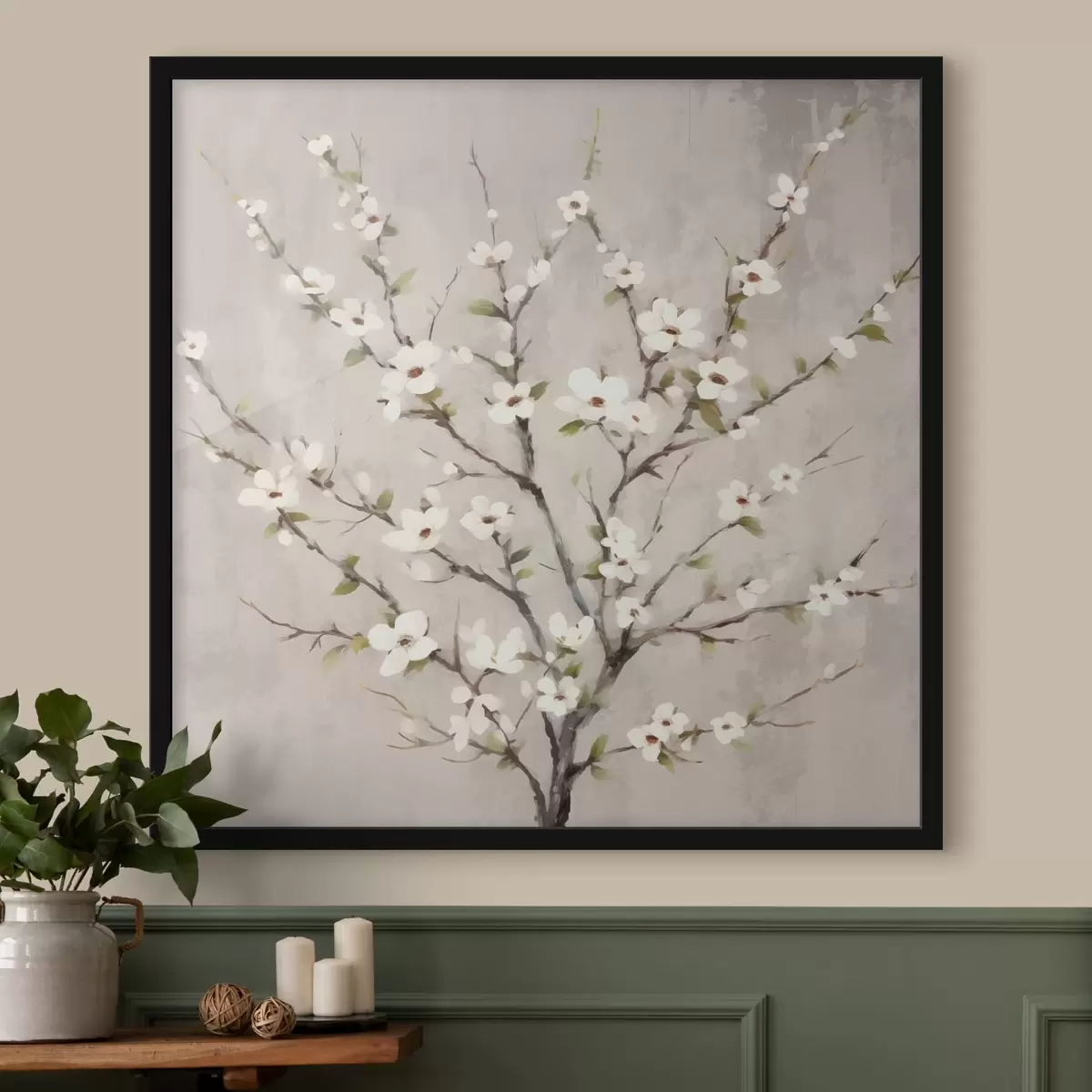 Poster Bloeiende boom bloemen f43941
