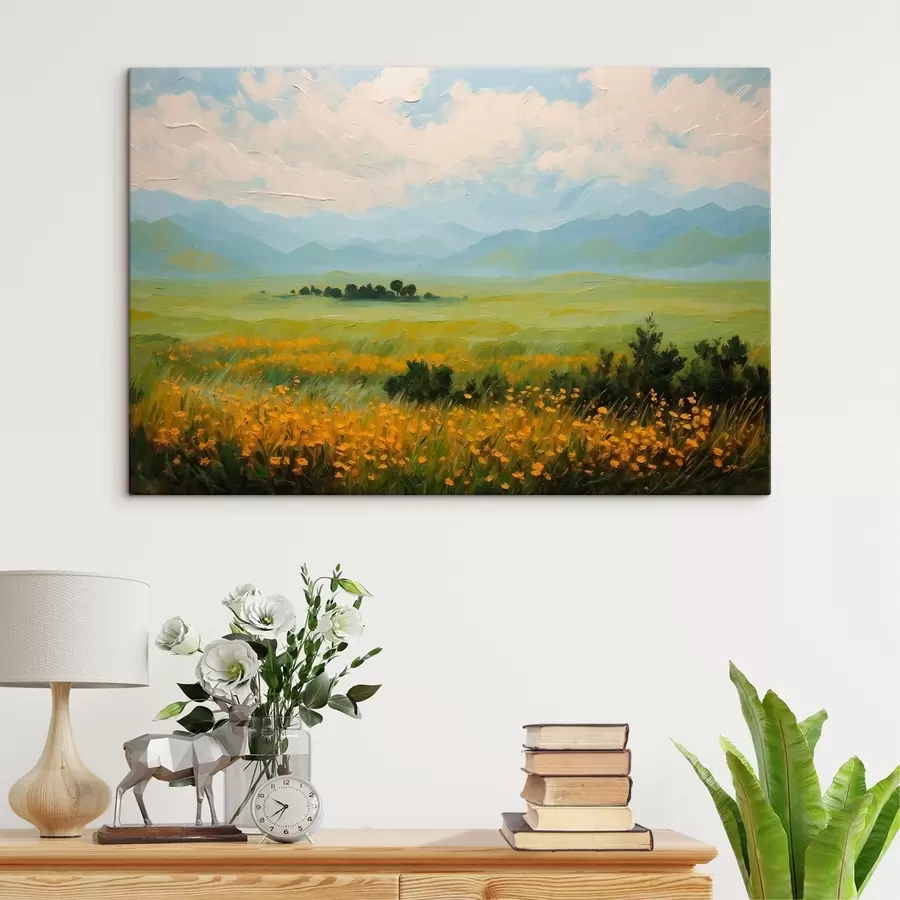  Peintures Champ de fleurs en peinture à l'huile s43451