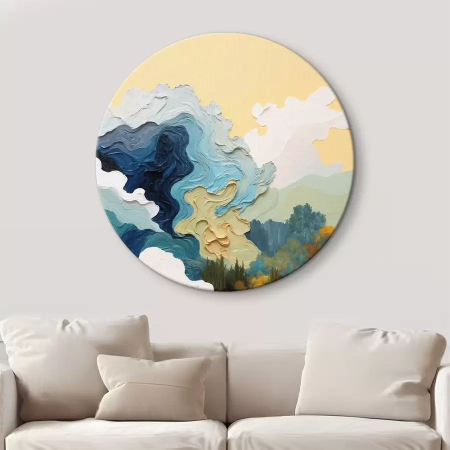  Schilderijen Abstract bos in olieverfstijl r43452