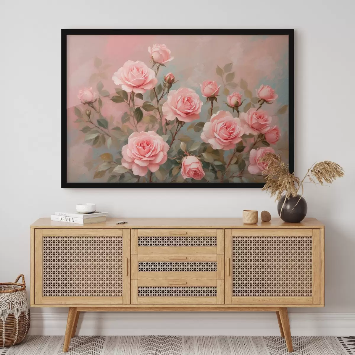 Poster Rozen op wazige achtergrond f43454