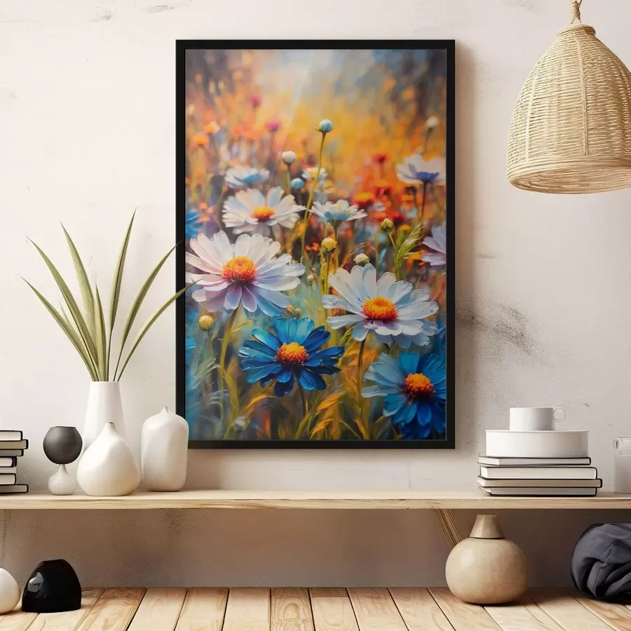 Fotobehang Veld met madeliefjes f43869