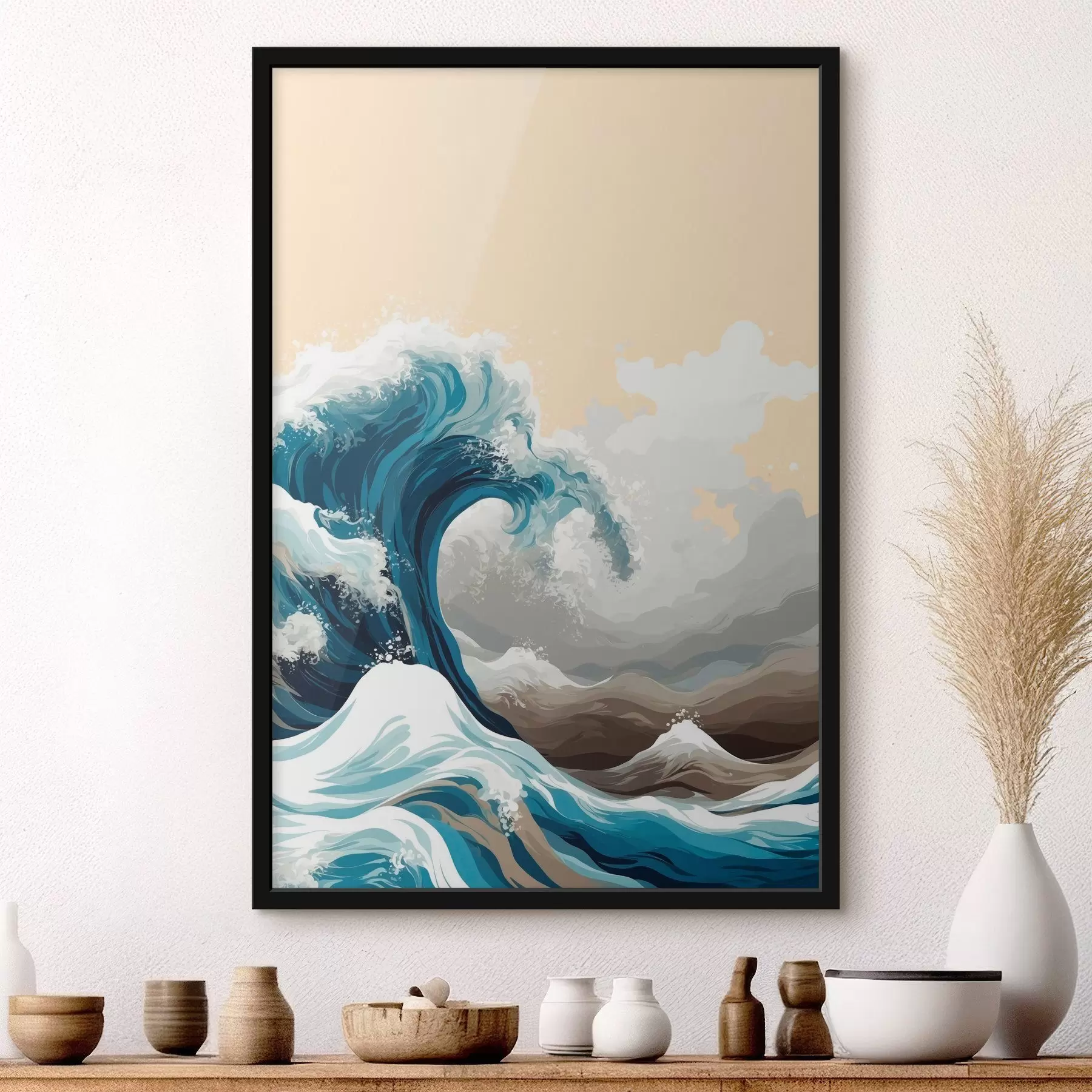  Peintures Tsunami en style vectoriel f43455