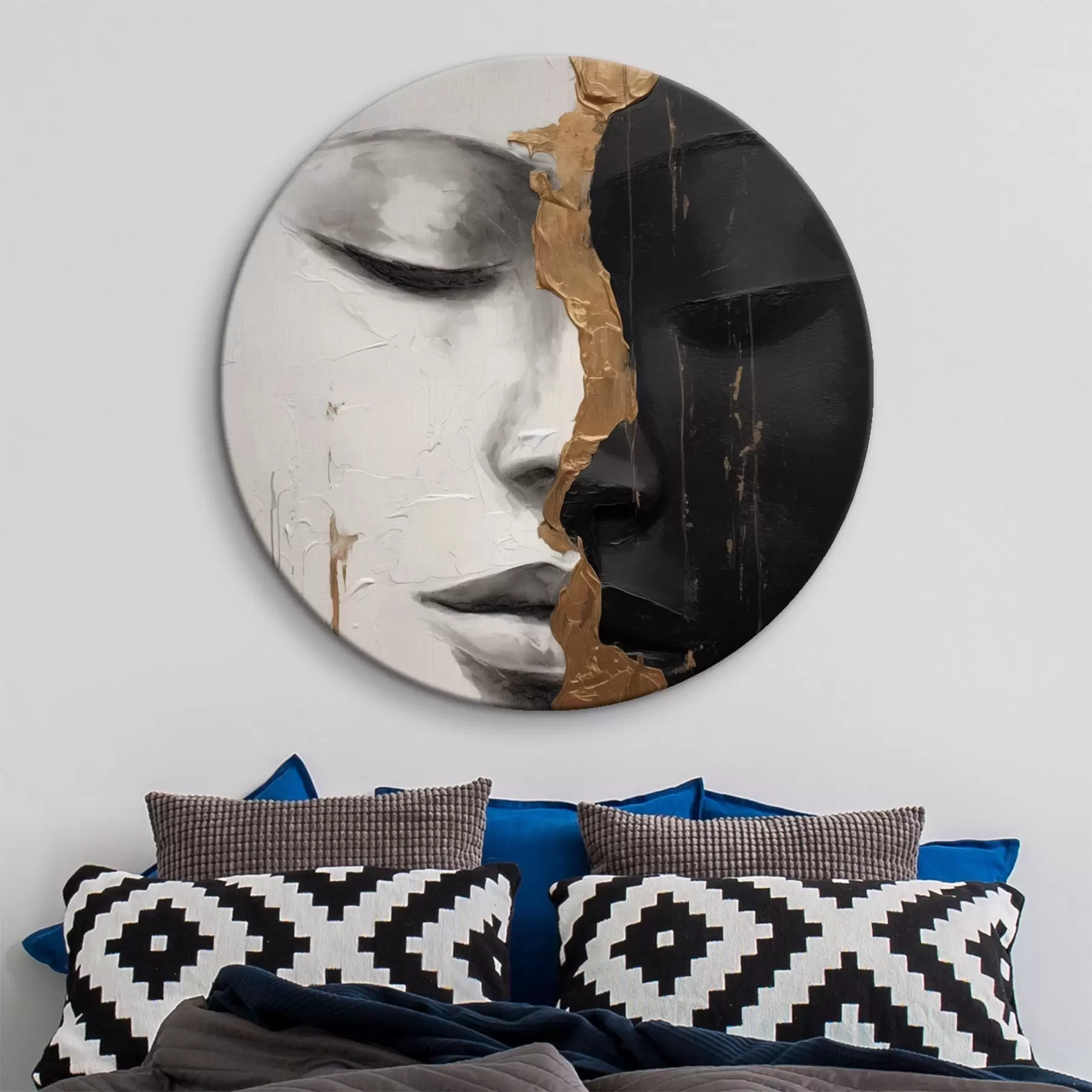  Schilderijen Zwart-witte gezichten r43471