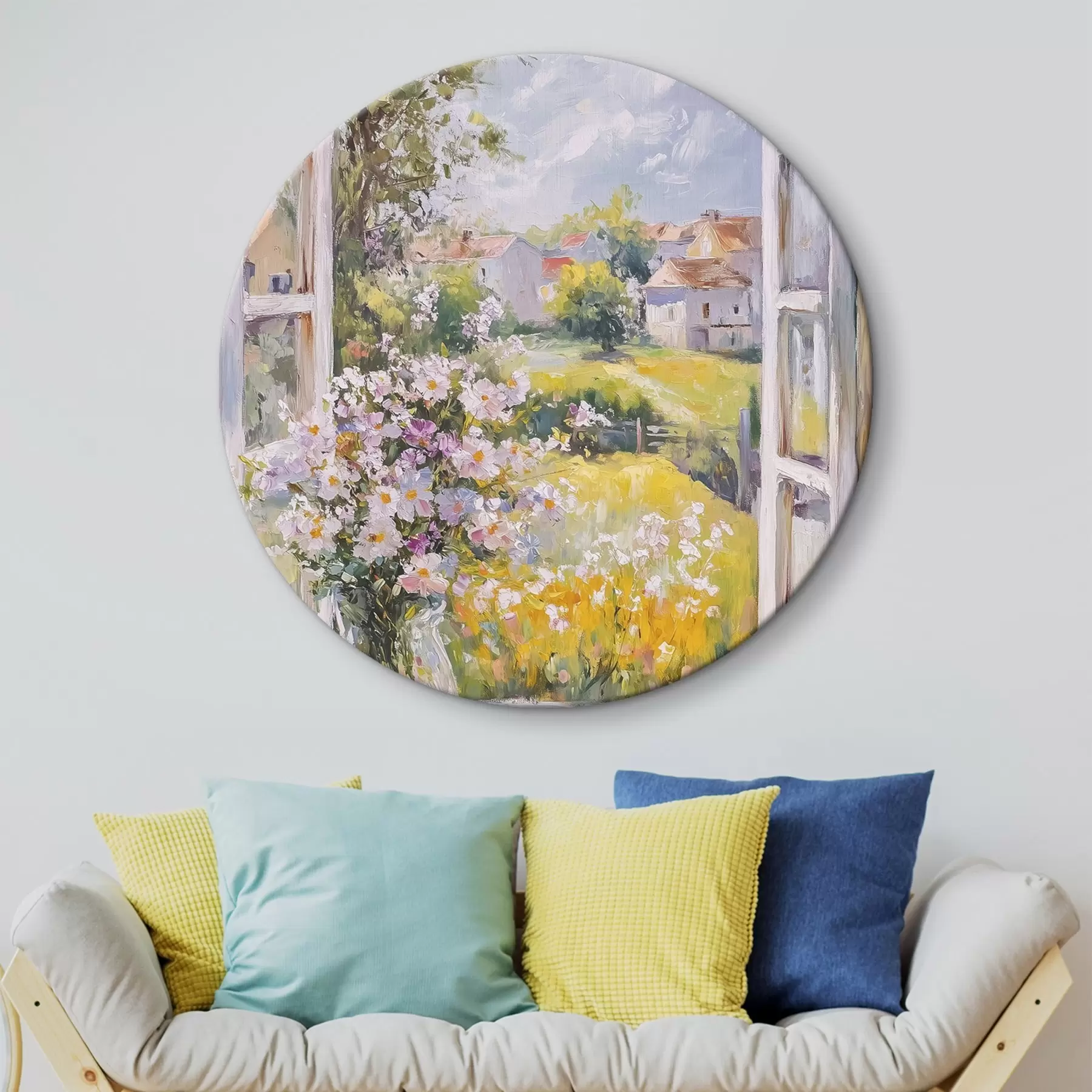  Peintures Eté au village, rustique, dessin à l'huile, fleurs dans un vase r43889