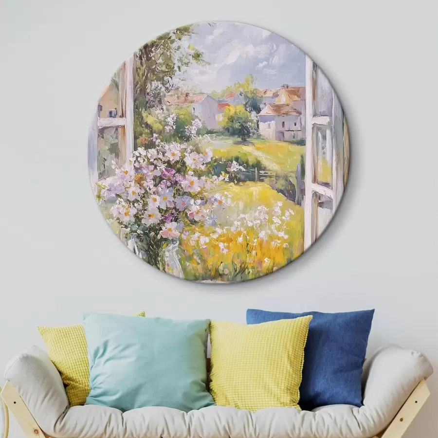  Peintures Eté au village, rustique, dessin à l'huile, fleurs dans un vase r43889