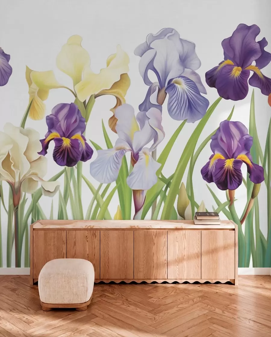 Papier peint photo Fleurs d'iris w03641