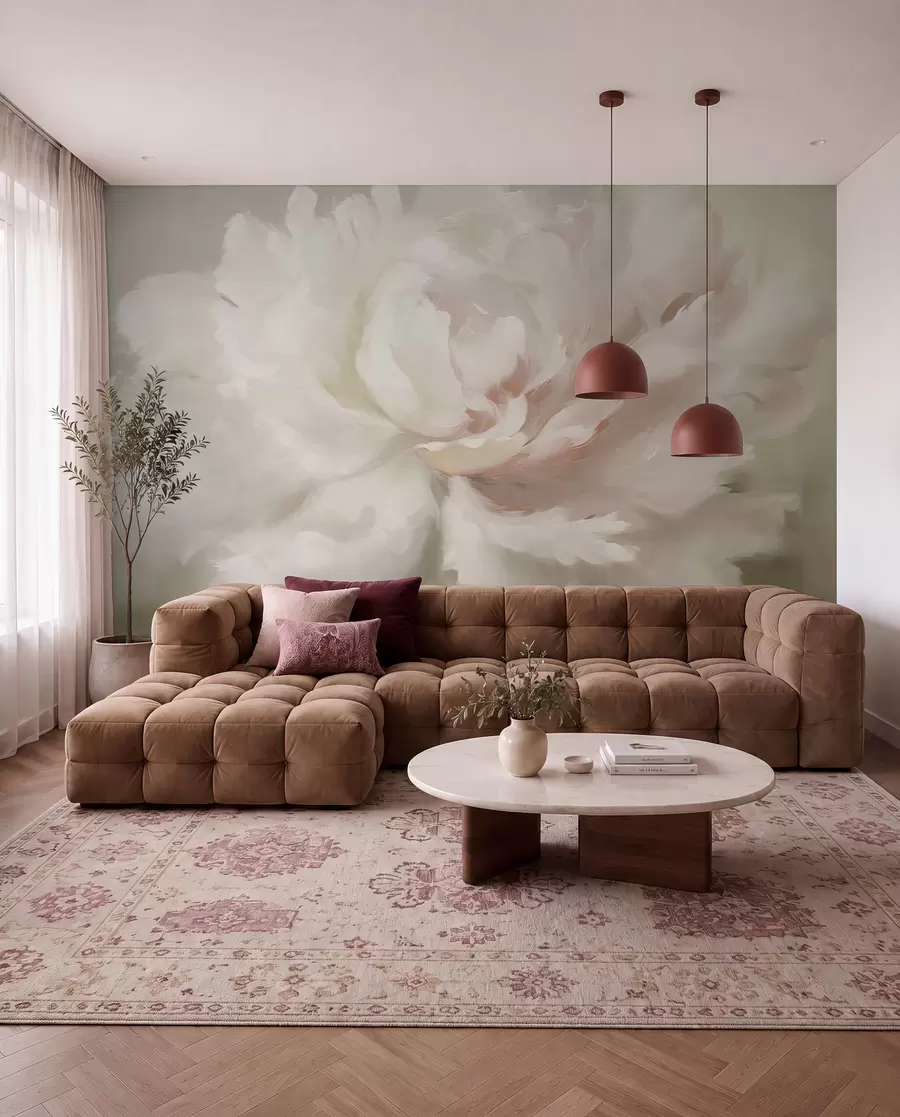 Fotobehang Grote pioenbloem w03642