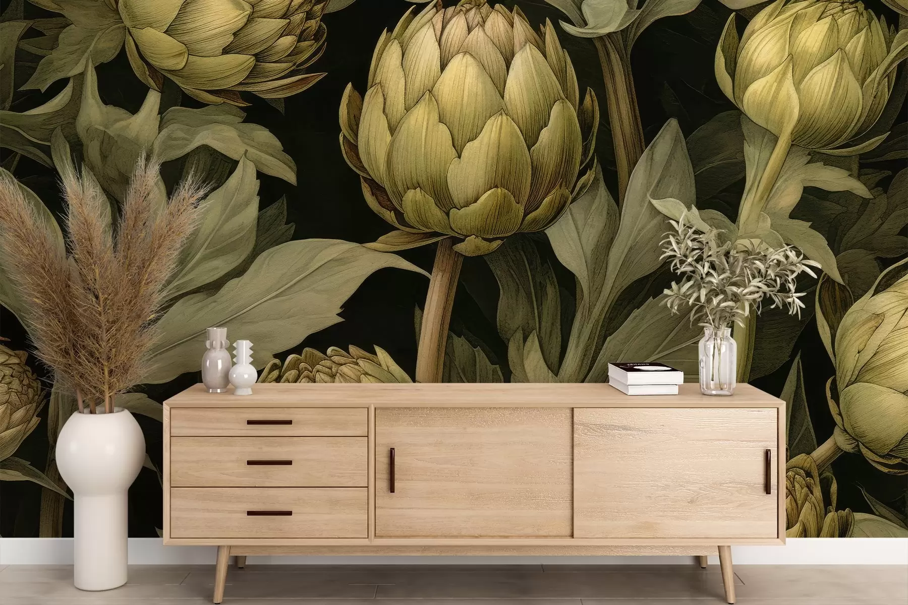 Fotobehang Artisjok Tuin Elegantie w03628