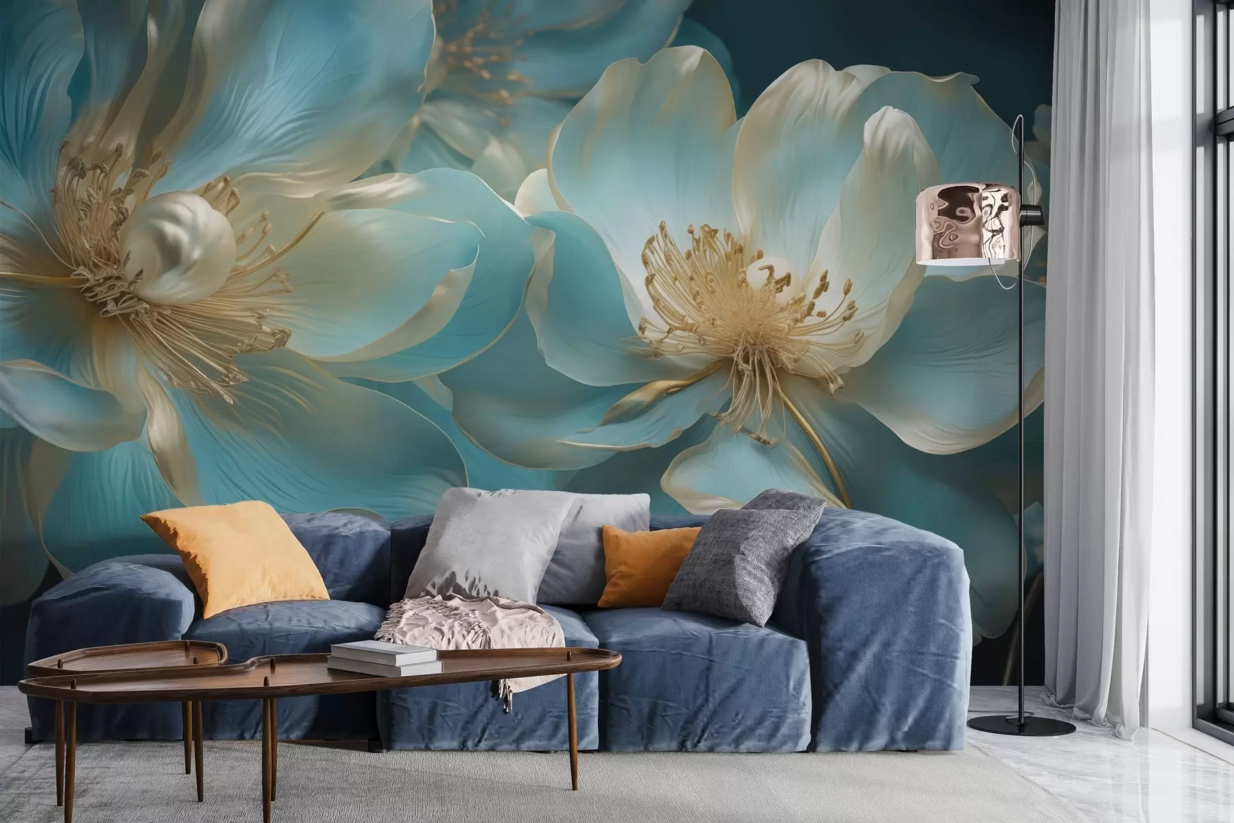 Fotobehang Delicate sprookjesbloemen w03652