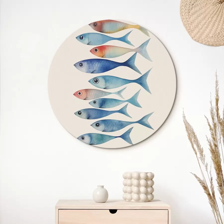  Peintures Poisson minimalisme imitation aquarelle r43960