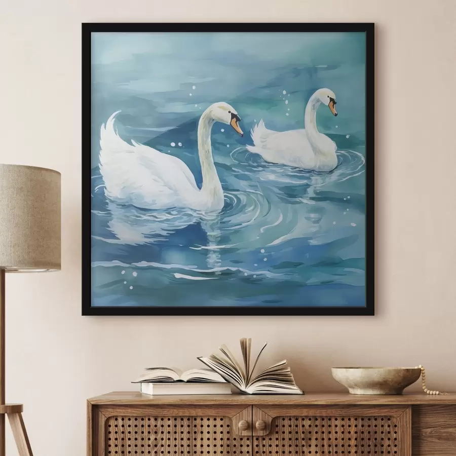 Fotobehang Zwanen f43964